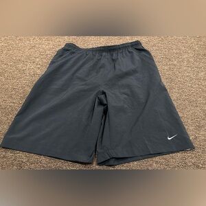 Nike Men's XL Black Athletic Swim trunk's Shorts White Side Stripes bottoms